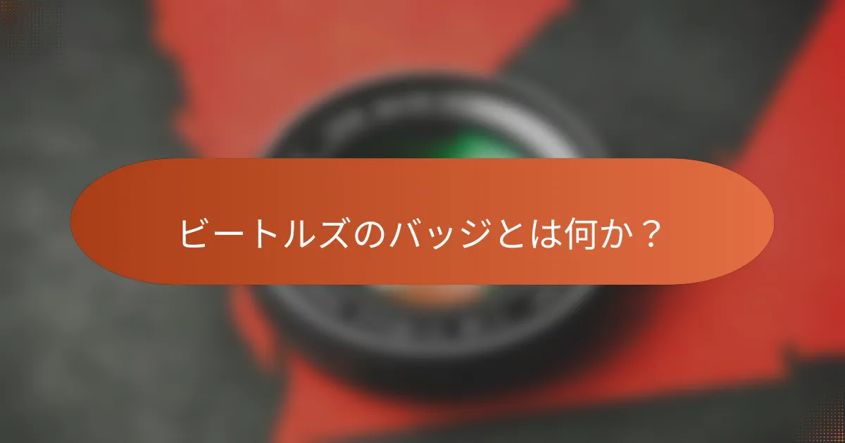 ビートルズのバッジとは何か？